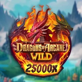 Dragons of Arcane Wild slot logo by Foxium at Hercules Casino
