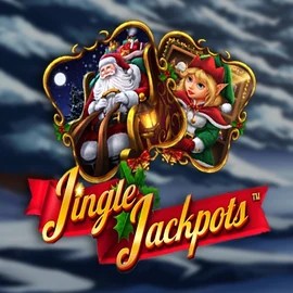 Jingle Jackpots online game logo by Dragon Gaming on herculescasino.eu.com