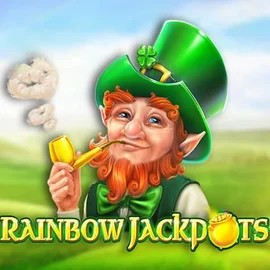 Rainbow Jackpots online game logo by Red Tiger Gaming on herculescasino.eu.com