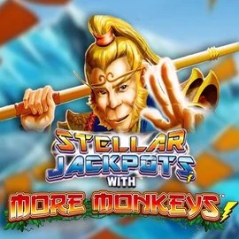 Stellar Jackpots with More Monkeys slot visual from Lightning Box Game available on herculescasino.eu.com